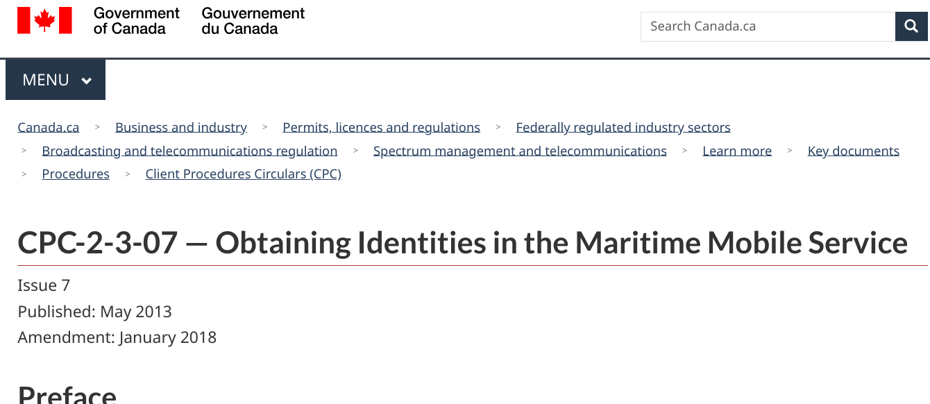 Link to obtain MMSI